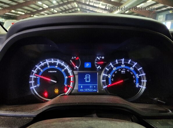 JTEBU5JRXG5369853 2016 TOYOTA 4RUNNER Silver Вид щитка приладів