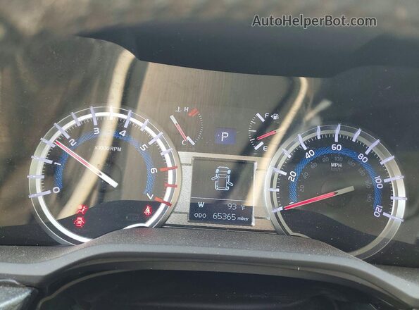 JTEBU5JRXK5667392 2019 TOYOTA 4RUNNER Gray Սարքավորումների վահանակի տեսք