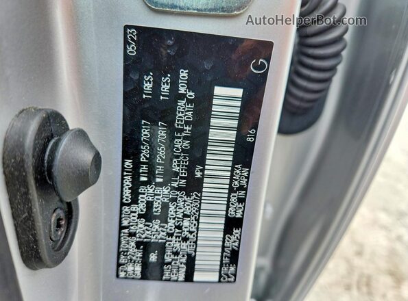 JTEFU5JR5P5293072 2023 TOYOTA 4RUNNER Серебряный Вид подкапотного пространства
