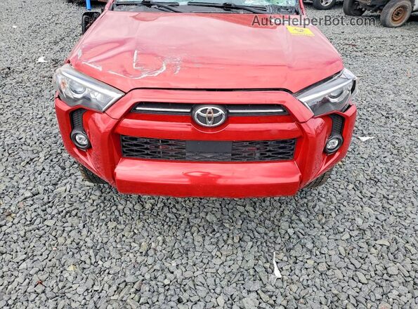 JTEMU5JR1M5905660 2021 TOYOTA 4RUNNER Красный Вид задней части салона
