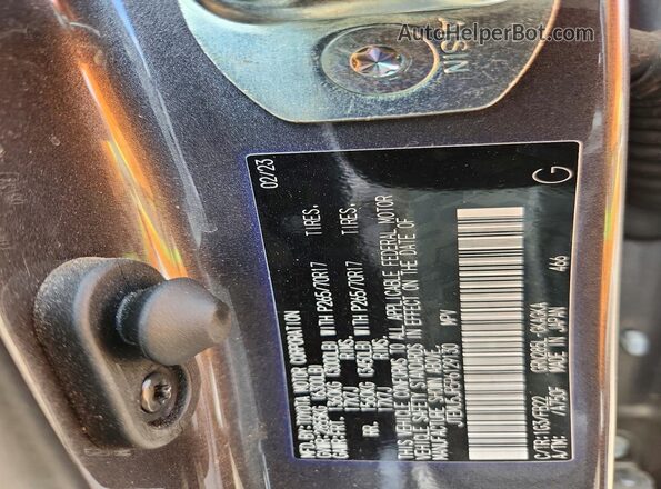 JTEMU5JR5P6129130 2023 TOYOTA 4RUNNER Gray VIN კოდის სტიკერის ხედი