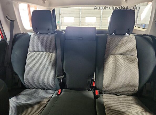 JTEMU5JR7M5878240 2021 TOYOTA 4RUNNER Red უკანა სავარძლების ხედი