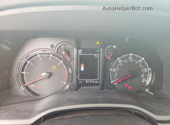 JTEMU5JRXM5894710 2021 TOYOTA 4RUNNER White Instrument cluster view