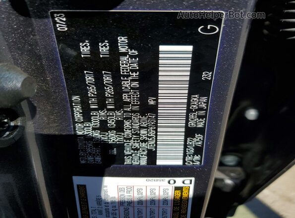 JTENU5JR6P6193147 2023 TOYOTA 4RUNNER Gray Widok naklejki z numerem VIN
