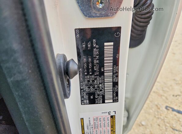 JTERU5JR0P6181559 2023 TOYOTA 4RUNNER White Вид наклейки з VIN-кодом