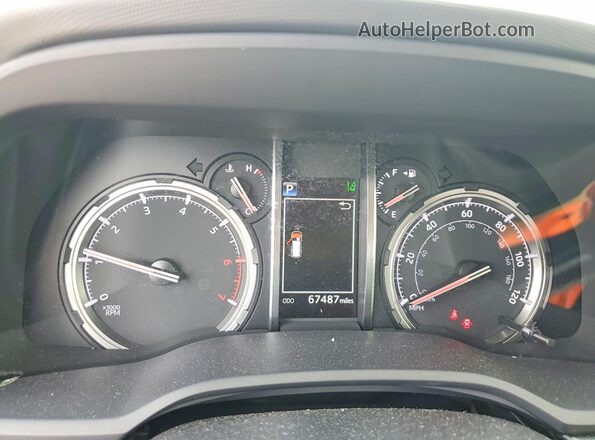 JTERU5JR1M5933903 2021 TOYOTA 4RUNNER Серый Вид щитка приборов