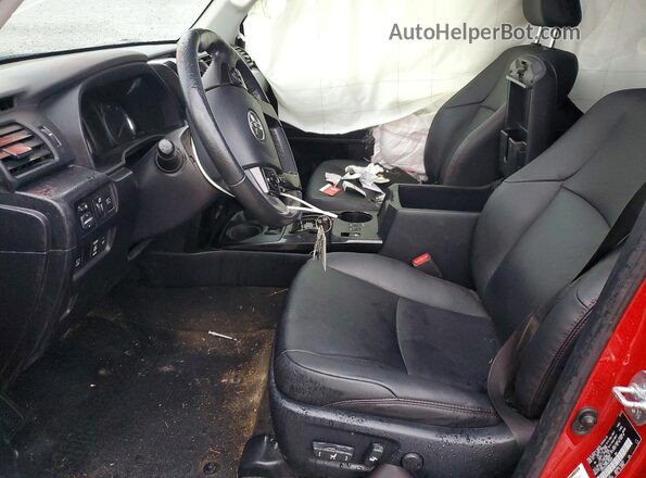 JTERU5JR9P6192639 2023 TOYOTA 4RUNNER Red Widok wnętrza z przodu