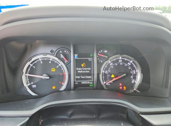 JTERU5JRXN6044447 2022 TOYOTA 4RUNNER Gray Вид щитка приладів