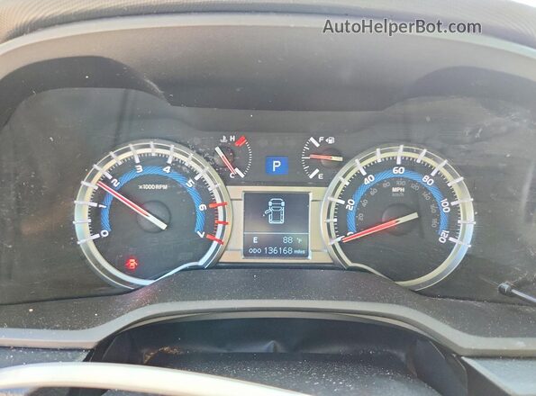 JTEZU5JR7G5117413 2016 TOYOTA 4RUNNER Gray ხელსაწყოთა პანელის ხედი