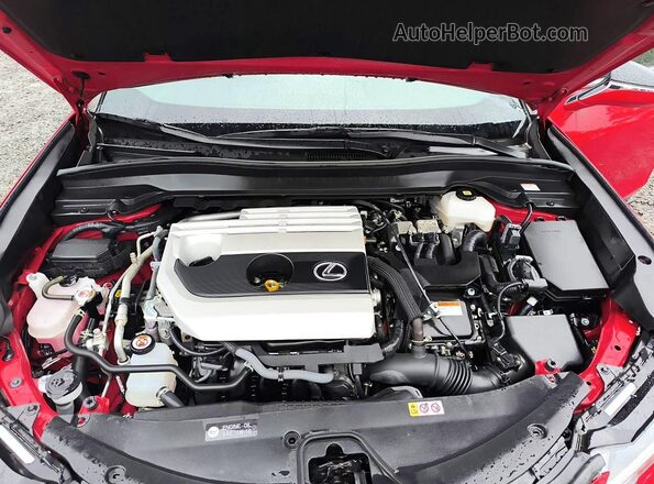 JTHB9JBH5P2067701 2023 LEXUS UX Red Widok komory silnika