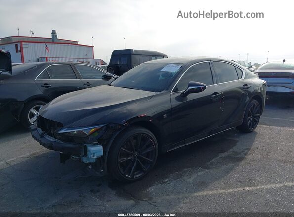 JTHBA1D21R5131816 2024 LEXUS IS 300 Black წინა მარცხენა ხედი სამი მეოთხედიდან