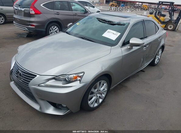 JTHBA1D23G5031441 2016 LEXUS IS 200T Gray წინა მარცხენა ხედი სამი მეოთხედიდან