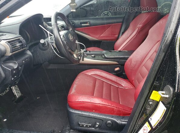JTHBA1D23J5083854 2018 LEXUS IS Black წინა სალონის ხედი