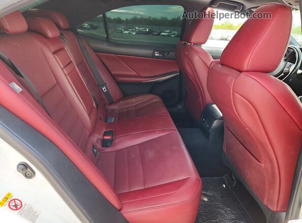 JTHBA1D25G5037001 2016 LEXUS IS White Rear seats view