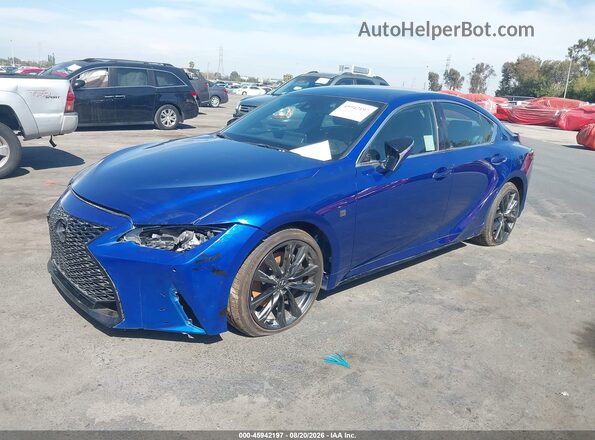 JTHBA1D25S5135731 2025 LEXUS IS 300 Blue Առջևի ձախ երեք քառորդ տեսարան