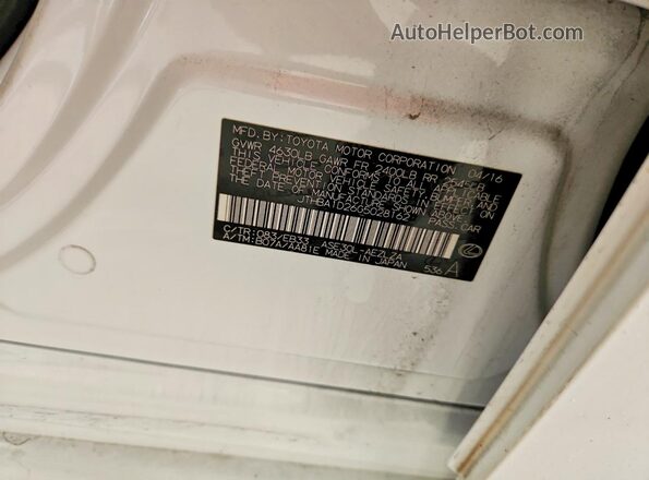 JTHBA1D26G5028162 2016 LEXUS IS White Շարժիչի բաժամունքի տեսք