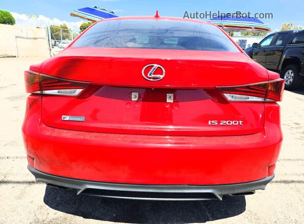 JTHBA1D26H5044976 2017 LEXUS IS Red Հետևի տեսք