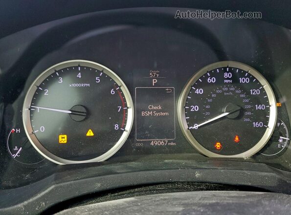 JTHBA1D27G5018501 2016 LEXUS IS White Instrument cluster view