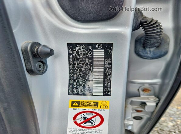 JTHBK1GG0G2215418 2016 LEXUS ES Silver Vista del compartimento del motor