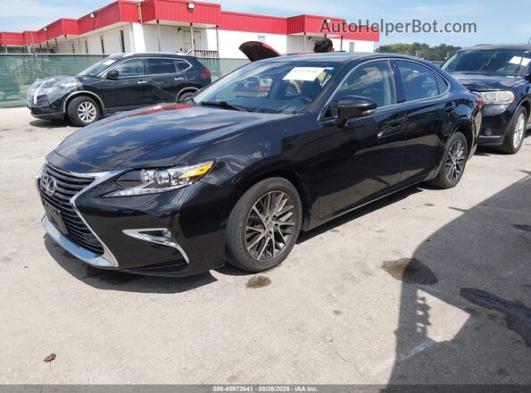 JTHBK1GG2G2237145 2016 LEXUS ES 350 Black Առջևի ձախ երեք քառորդ տեսարան
