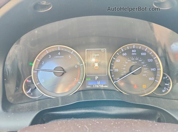 JTHBK1GG2H2251743 2017 LEXUS ES Black Widok zestawu wskaźników