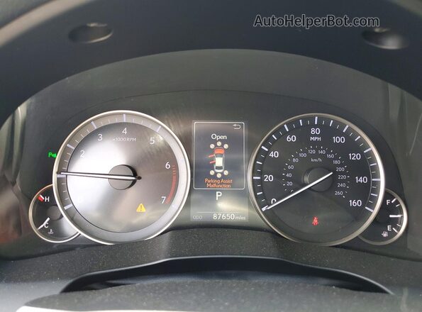 JTHBK1GGXG2214261 2016 LEXUS ES Black Widok zestawu wskaźników