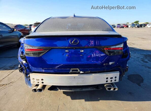 JTHBP1BL0GA001055 2016 LEXUS GS Blue Вид ззаду