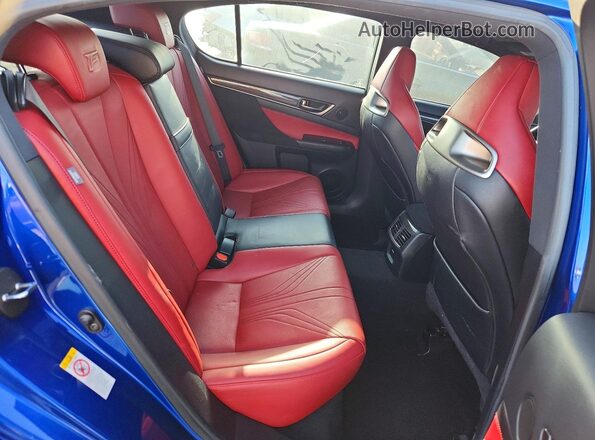 JTHBP1BL0GA001055 2016 LEXUS GS Blue Вид задніх сидінь