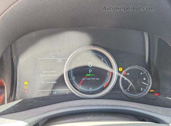 JTHBZ1BL2HA009959 2017 LEXUS GS Silver ხელსაწყოთა პანელის ხედი