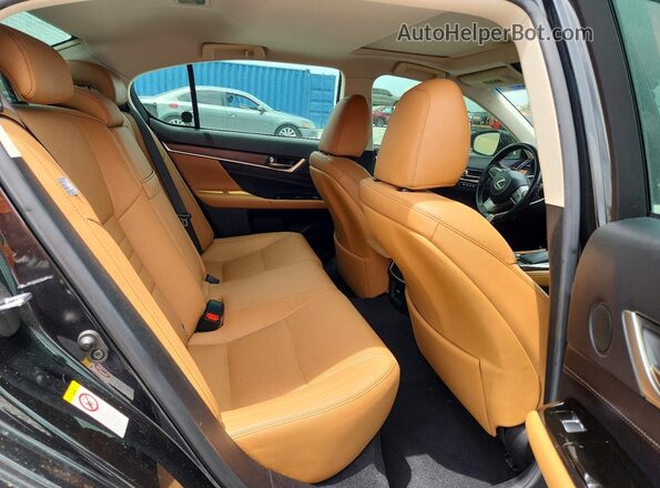 JTHBZ1BL4GA004910 2016 LEXUS GS Black Вид задніх сидінь