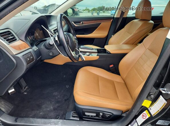 JTHBZ1BL4GA004910 2016 LEXUS GS Black Вид салону спереду