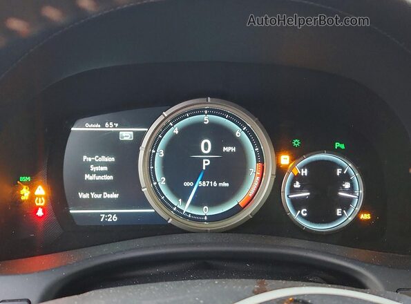 JTHBZ1BL5KA018162 2019 LEXUS GS Черный Вид щитка приборов