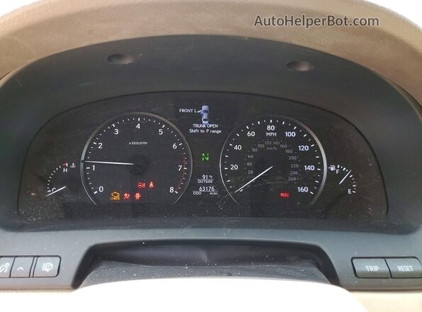 JTHCL5EF2G5027520 2016 LEXUS LS Серебряный Вид щитка приборов