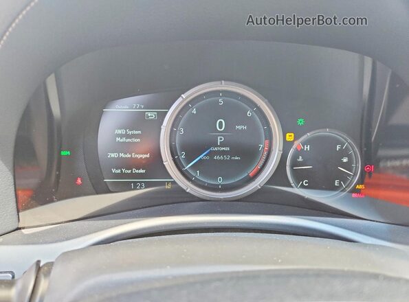 JTHCZ1BL6KA010947 2019 LEXUS GS Silver Vista del cuadro de instrumentos