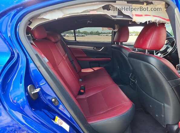 JTHCZ1BL8JA007983 2018 LEXUS GS Blue Vista de los asientos traseros