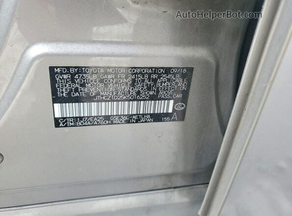 JTHCZ1D25K5016252 2019 LEXUS IS Silver Widok komory silnika