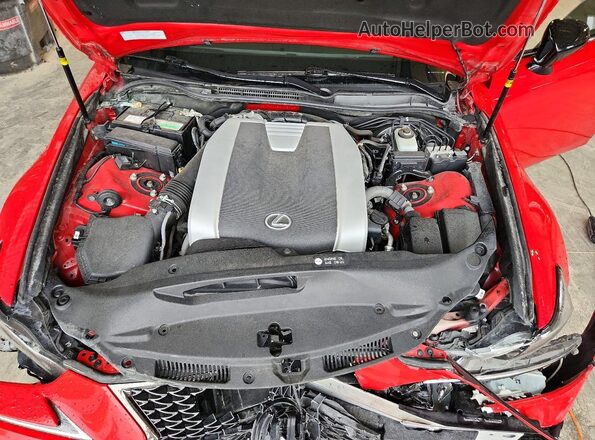 JTHG81F21L5041314 2020 LEXUS IS Red Widok wnętrza z tyłu