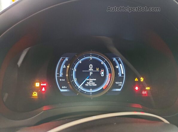 JTHG81F21L5041314 2020 LEXUS IS Red Widok zestawu wskaźników