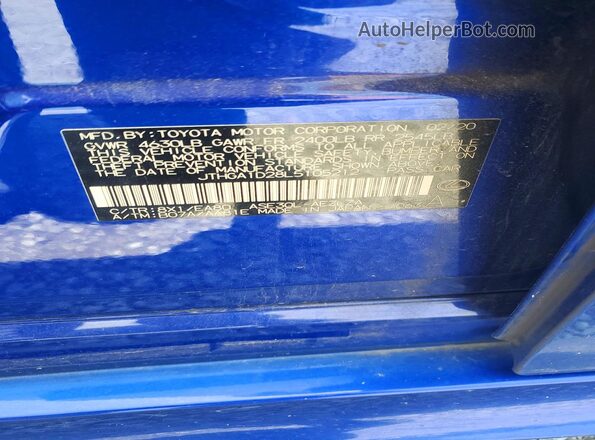 JTHGA1D28L5105212 2020 LEXUS IS Blue Widok komory silnika