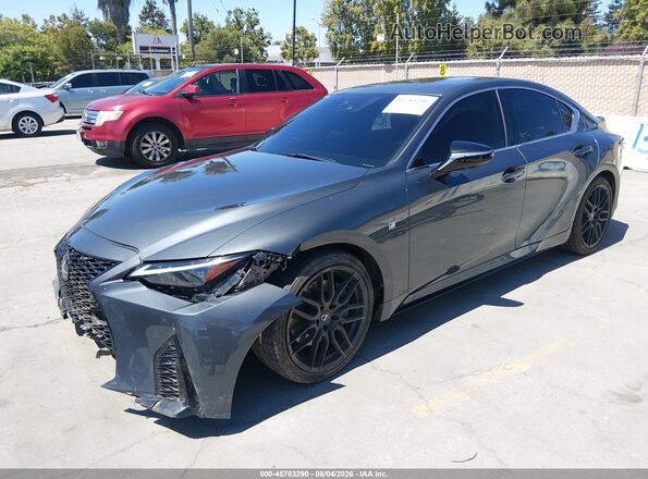 JTHGZ1B20M5046945 2021 LEXUS IS 350 Gray Przód lewy