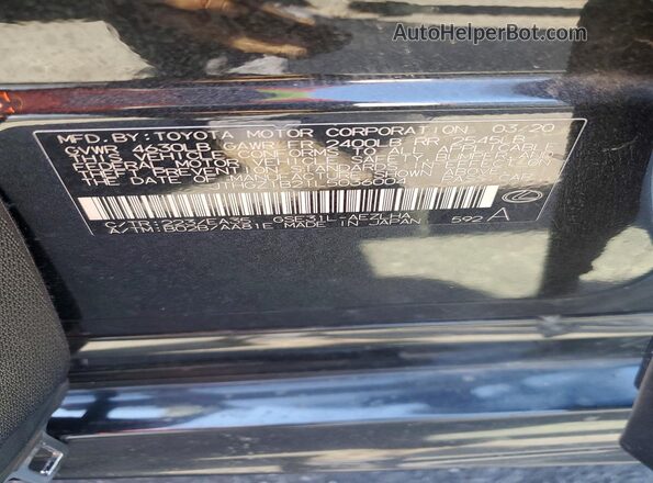 JTHGZ1B21L5036004 2020 LEXUS IS Black Widok komory silnika
