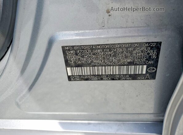 JTHGZ1B25N5054508 2022 LEXUS IS Silver Widok naklejki z numerem VIN