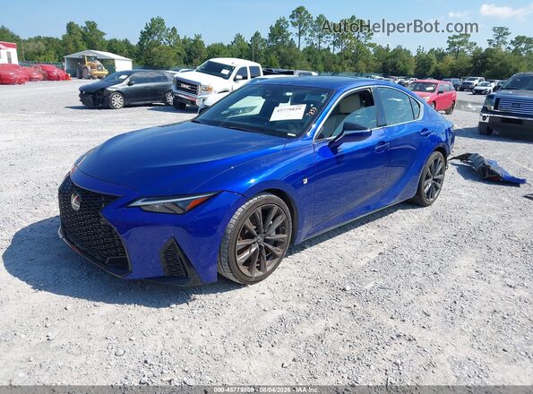 JTHGZ1B27N5057748 2022 LEXUS IS Blue Առջևի ձախ երեք քառորդ տեսարան