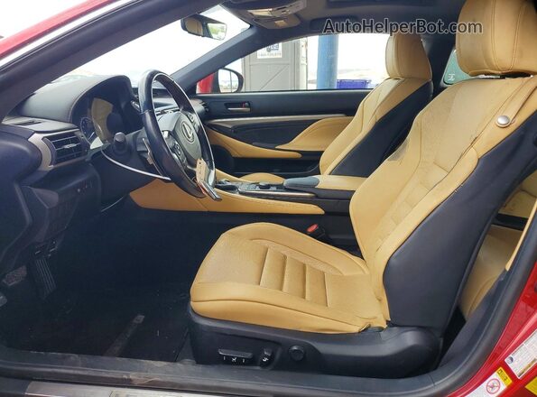 JTHHA5BC0G5003805 2016 LEXUS RC Red Widok wnętrza z przodu