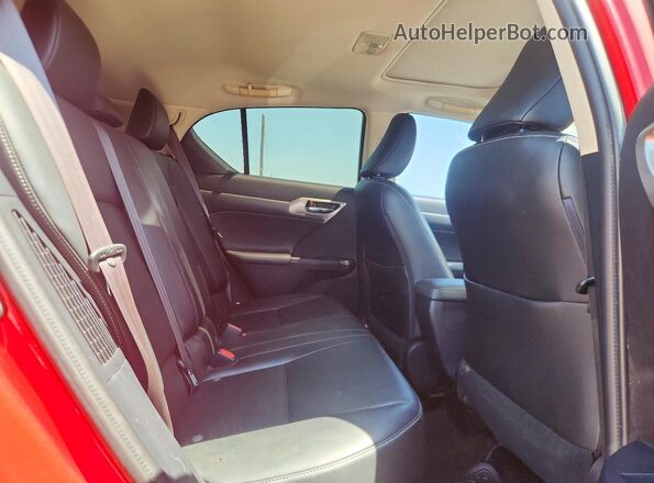 JTHKD5BH7H2291396 2017 LEXUS CT Red Вид задніх сидінь