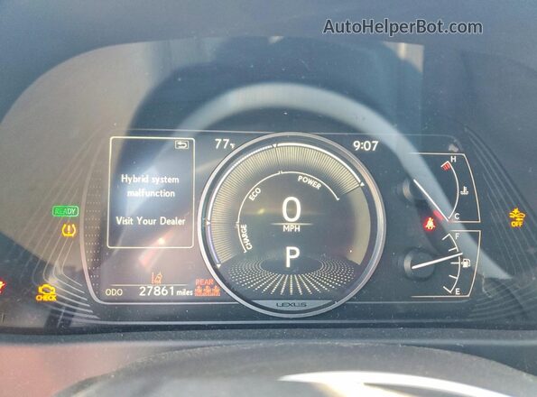 JTHP9JBH6L2022668 2020 LEXUS UX Red Widok zestawu wskaźników