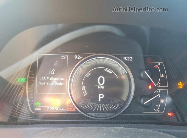 JTHP9JBH6M2047331 2021 LEXUS UX Синий Вид щитка приборов