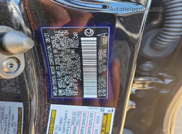 JTHR9JBHXM2054291 2021 LEXUS UX Black ძრავის განყოფილების ხედი