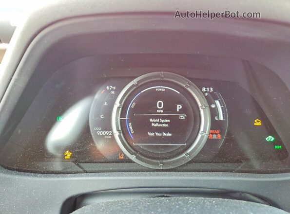 JTHU9JBH2K2010972 2019 LEXUS UX Red Instrument cluster view