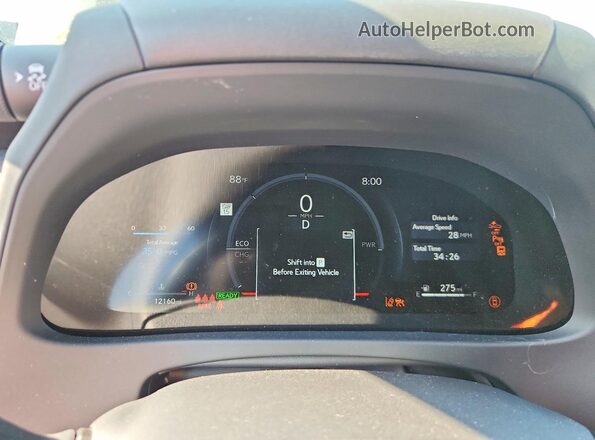 JTHUCJDH8S2012059 2025 LEXUS UX Green Vista del cuadro de instrumentos